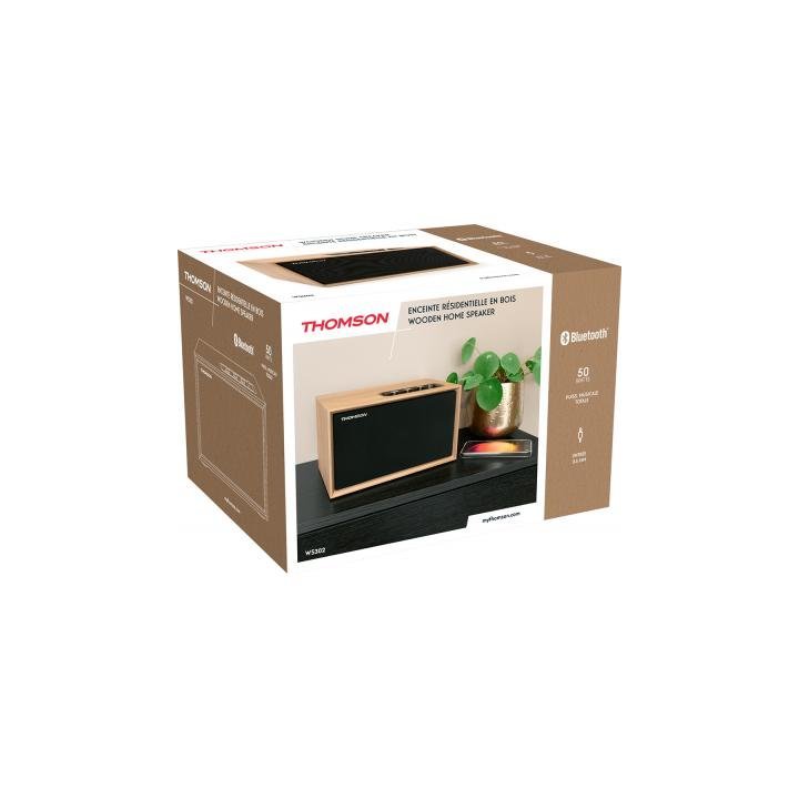 Thomson Enceinte résidentielle Bluetooth 50W bois clair