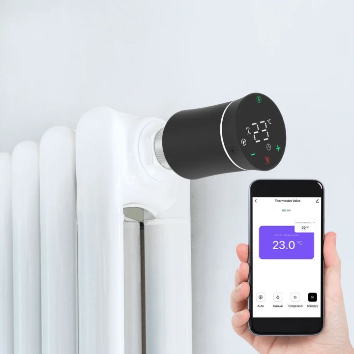 MOES - Thermostat connecté Zigbee TRV BRT-100 Mini pour radiateur