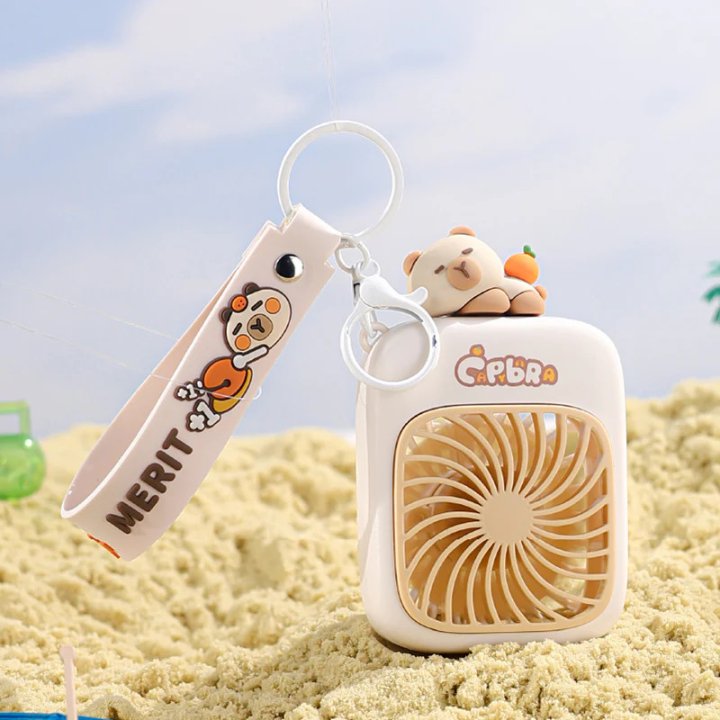 Mini Ventilateur Capybara - Rechargeable USB - 3 Vitesses