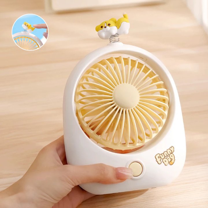 Mini Ventilateur de Bureau Kawaii - Panda ou Chiot