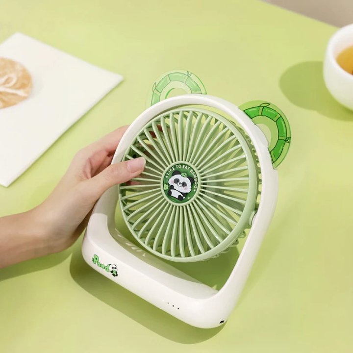 Ventilateur Panda Inclinable - Design Mignon Bureau