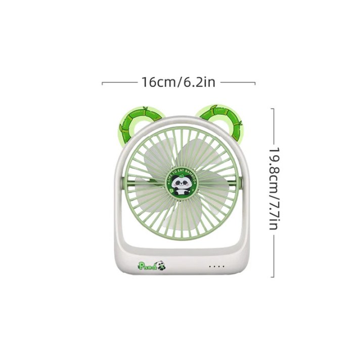 Ventilateur Panda Inclinable - Design Mignon Bureau