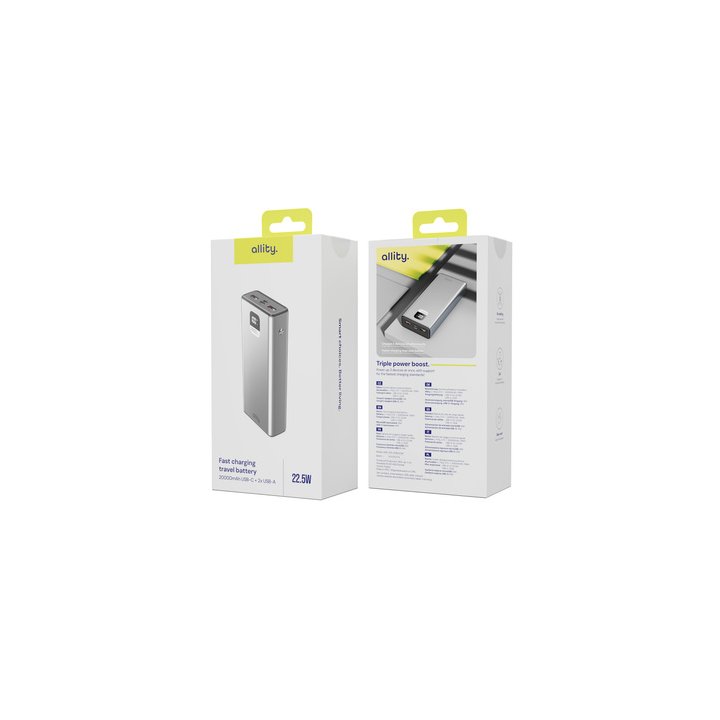 Allity APB-100 10000 mAh 22.5W - Batterie externe USB-C | SmartOne