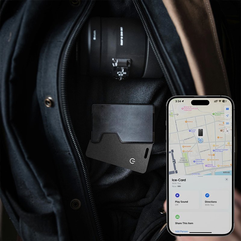 ICE-CARD Xoopar : Carte Tracker Rechargeable par Induction | SmartOne
