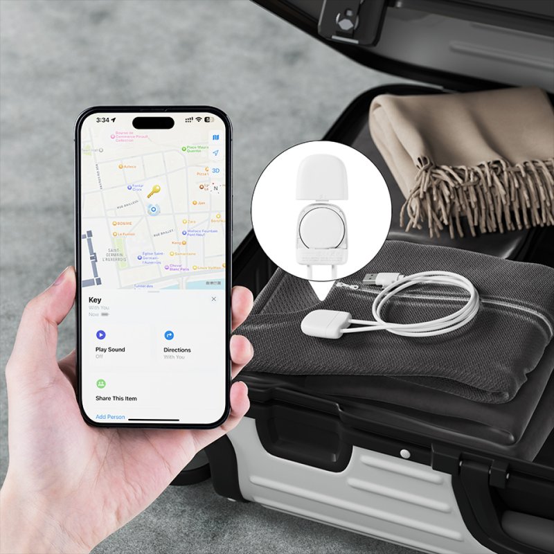 Xoopar ICE TAG – Câble de Charge 60W avec Tracker Apple Localiser