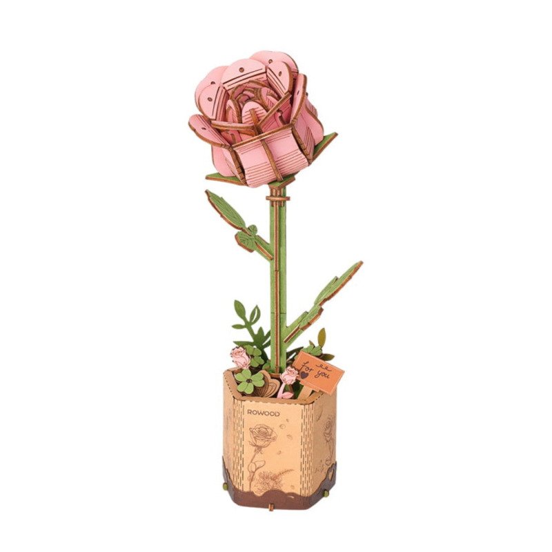 Rowood - Puzzle 3D Fleur Rose Rose - TW041 - Rose