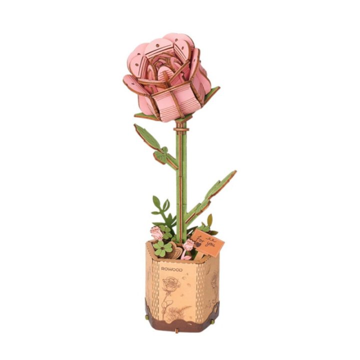 Rowood - Puzzle 3D Fleur Rose Rose - TW041 - Rose