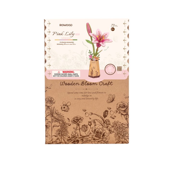 Rowood - Puzzle 3D Fleur de Lys Rose - TW071 - Rose
