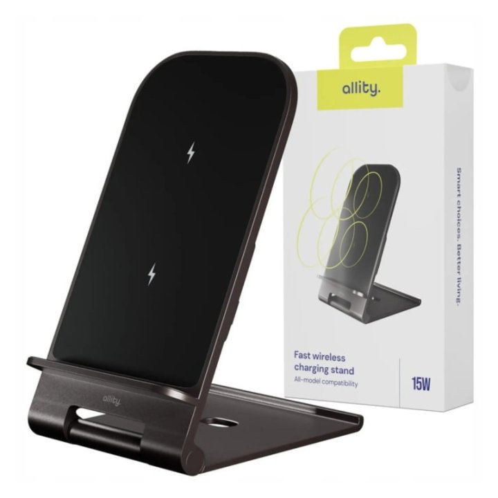 Allity AWC-100-15W - Chargeur Inductif 15W Graphite Support Pliable