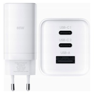 Allity ATC-01-65WACC - Chargeur secteur GaN 65W - 2x USB-C + USB-A - Blanc