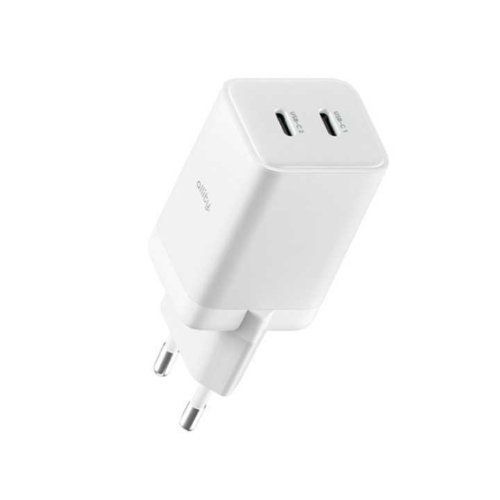 Allity ATC-01-45WCC - Chargeur secteur GaN 45W 2x USB-C blanc
