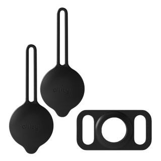 Allity - Étui pour AirTag - Ensemble de 3 pièces ASA-300 - Noir