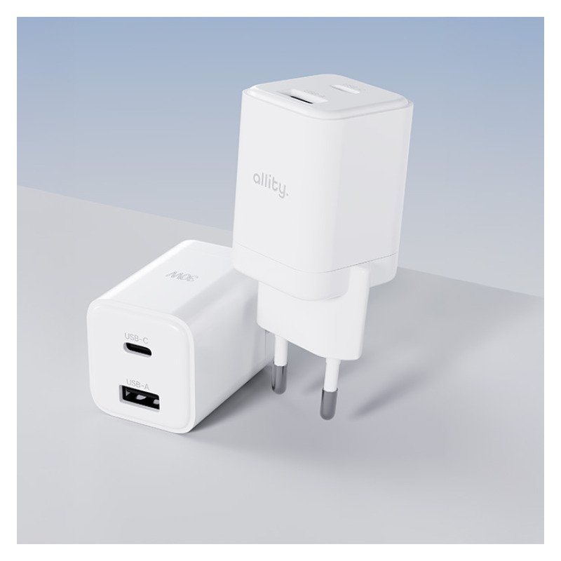 Allity - Chargeur secteur GaN 30W - ATC-01-30WAC - Blanc