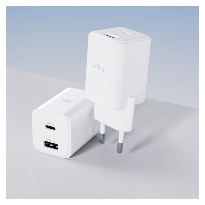 Allity - Chargeur secteur GaN 30W - ATC-01-30WAC - Blanc