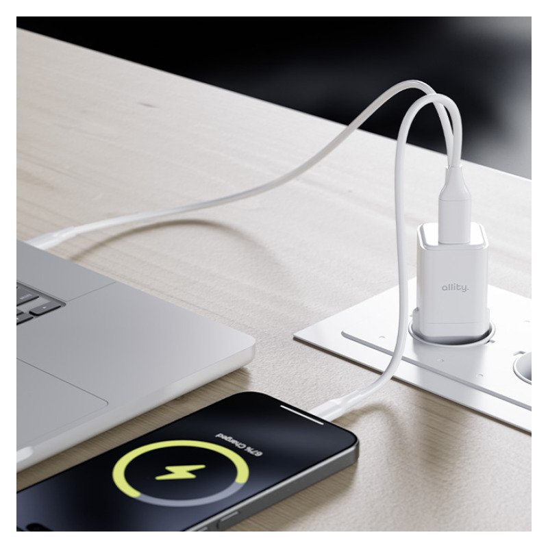 Allity - Chargeur secteur GaN 30W - ATC-01-30WAC - Blanc