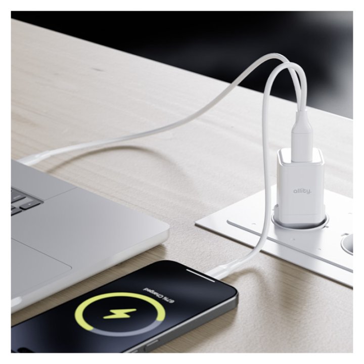 Allity - Chargeur secteur GaN 30W - ATC-01-30WAC - Blanc