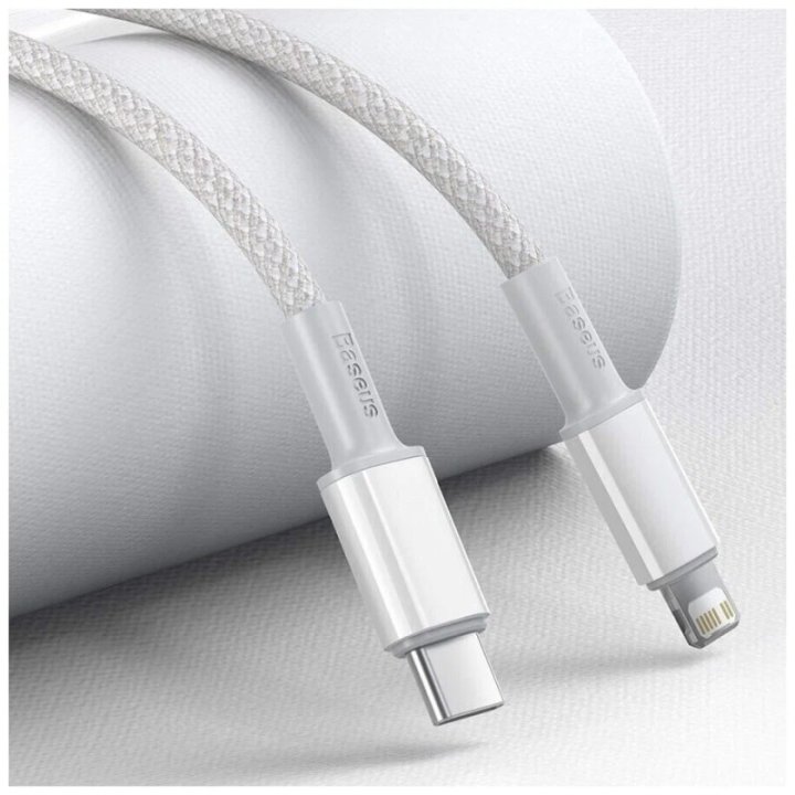 Baseus - Câble USB-C vers Lightning 20 W Power Delivery 2 m tressé - CATLGD-A02 - Blanc