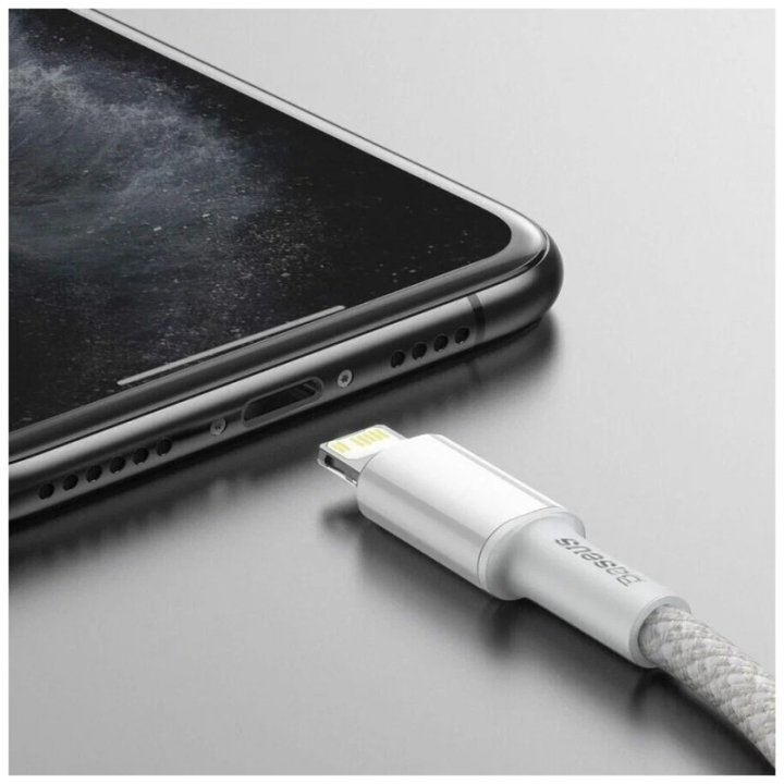 Baseus - Câble USB-C vers Lightning 20 W Power Delivery 2 m tressé - CATLGD-A02 - Blanc
