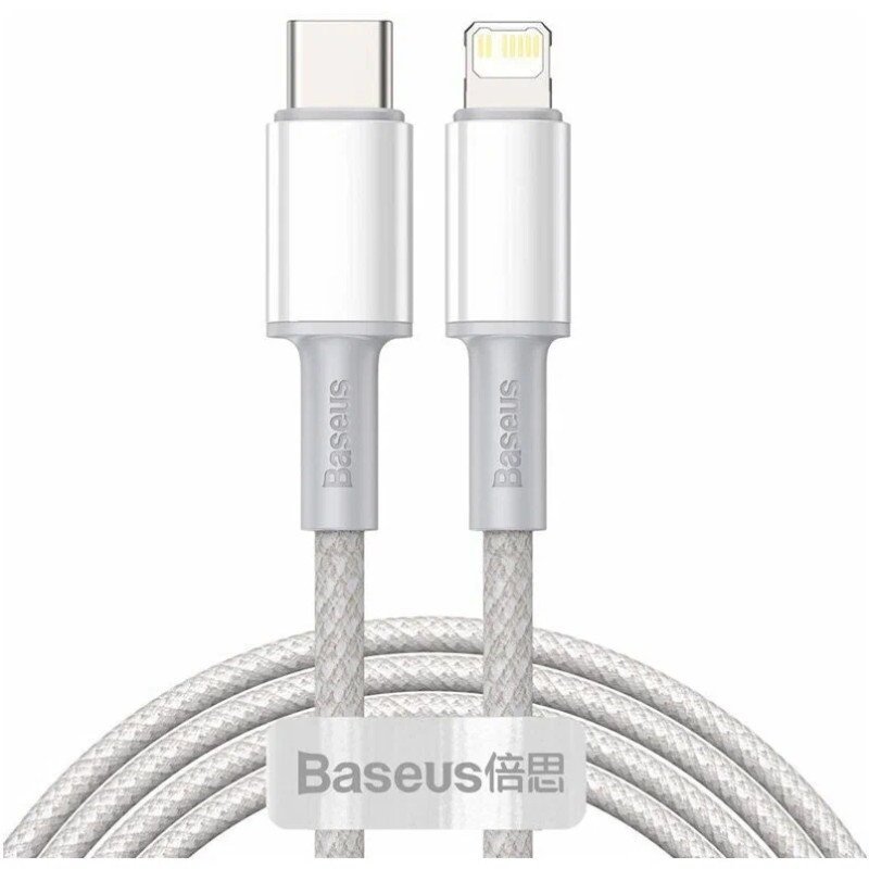 Baseus - Câble USB-C vers Lightning 20 W Power Delivery 2 m tressé - CATLGD-A02 - Blanc