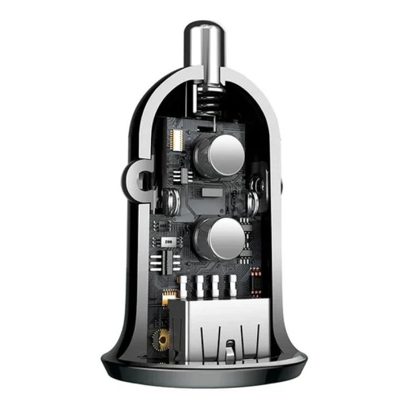 Baseus - Chargeur voiture allume-cigare 2 USB-A 4,8 A - Grain Pro CCALLP-01 - Noir
