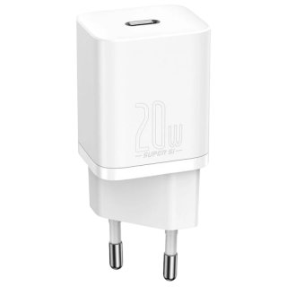 Baseus - Chargeur secteur USB-C 20 W - Super Si Quick Charger 1C (CCSUP-B02) - Blanc