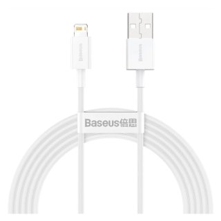 Baseus - Câble USB-A vers Lightning 2,4 A - Superior Series CALYS-C02 - 2 m - Blanc