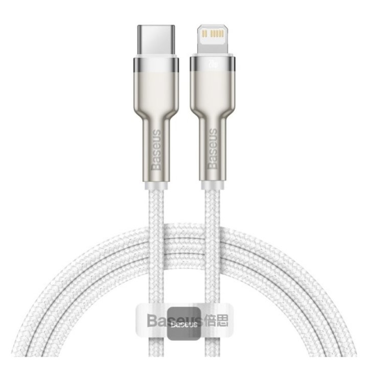 Baseus - Câble USB-C vers Lightning Cafule - PD 20 W - 1 m - Blanc