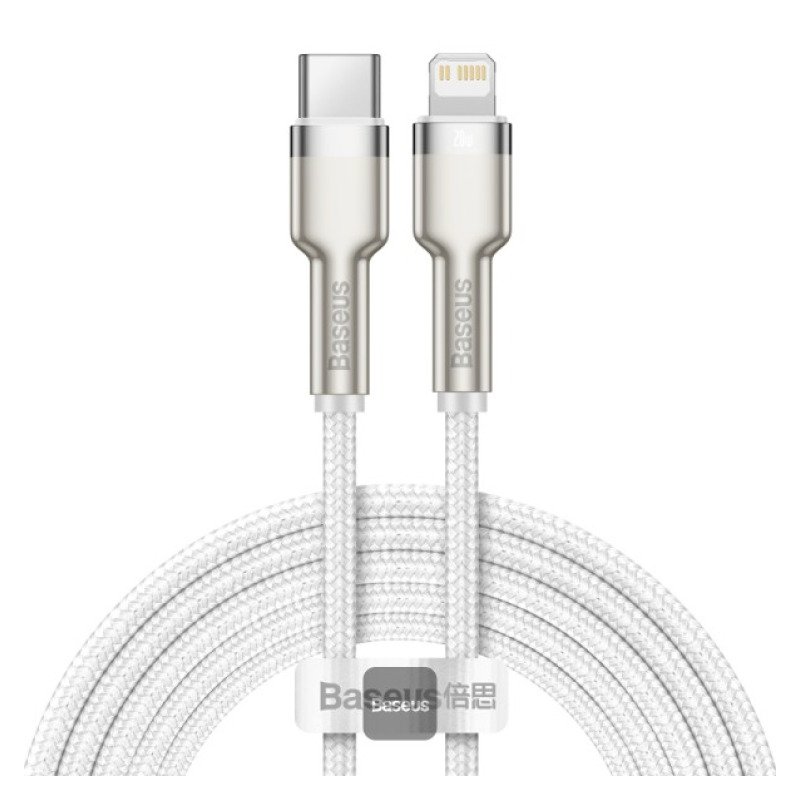 Baseus - Câble USB-C vers Lightning Cafule Series - PD 20 W - 2 m - Blanc