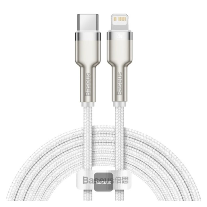 Baseus - Câble USB-C vers Lightning Cafule Series - PD 20 W - 2 m - Blanc