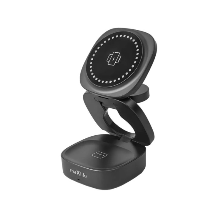 Maxlife - Station de charge 3-en-1 MagSafe 15 W - MXWC-03 - Noir