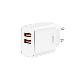 XO - Chargeur secteur 2 ports USB-A 12 W - CE34 - Blanc