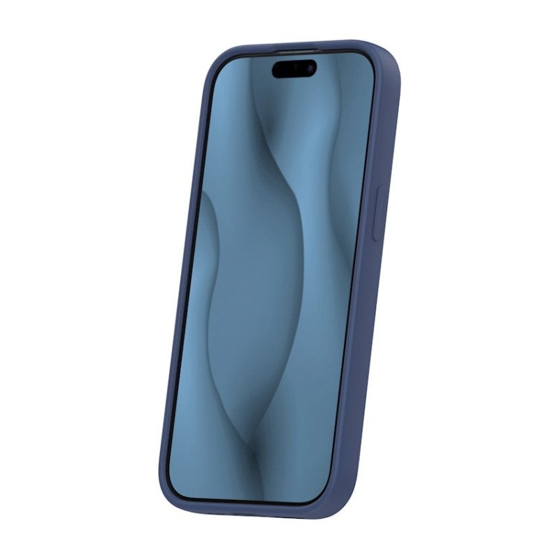 Coque MagSafe silicone fine pour iPhone – du 12 au 18 Pro Max – iPhone 14 – Bleu marine
