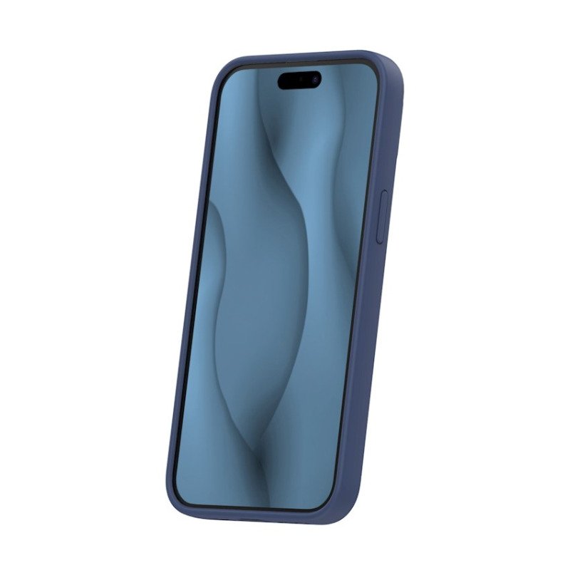 Coque MagSafe silicone fine pour iPhone – du 12 au 18 Pro Max – iPhone 16 Pro – Bleu marine