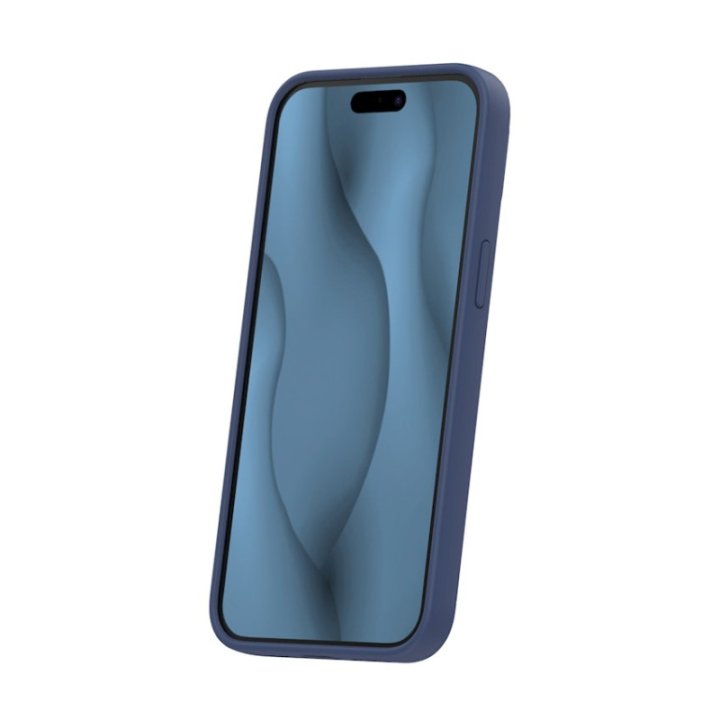 Coque MagSafe silicone fine pour iPhone – du 12 au 18 Pro Max – iPhone 16 Pro – Bleu marine