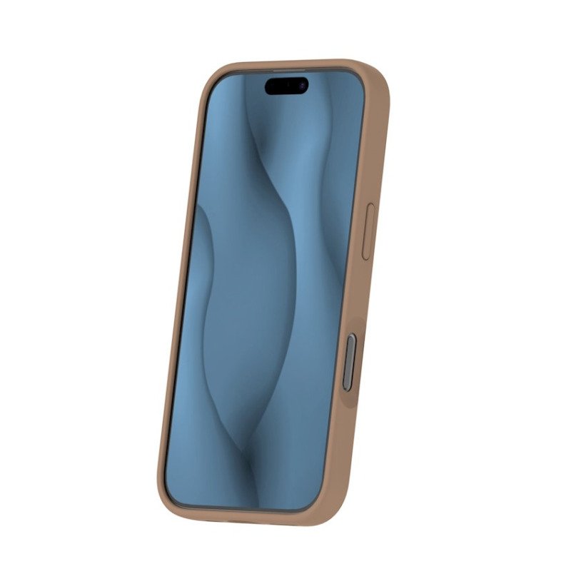 Coque MagSafe silicone fine pour iPhone – du 12 au 18 Pro Max – iPhone 16 Pro – Marron