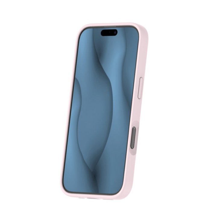 Coque MagSafe silicone fine pour iPhone – du 12 au 18 Pro Max – iPhone 16 Pro – Rose pâle