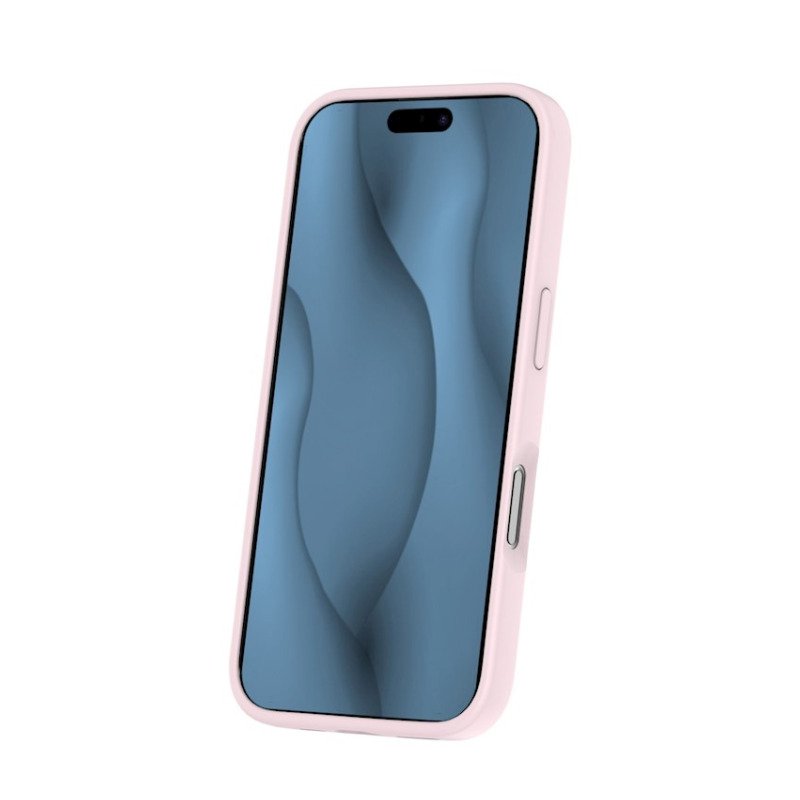 Coque MagSafe silicone fine pour iPhone – du 12 au 18 Pro Max – iPhone 16 – Rose pâle