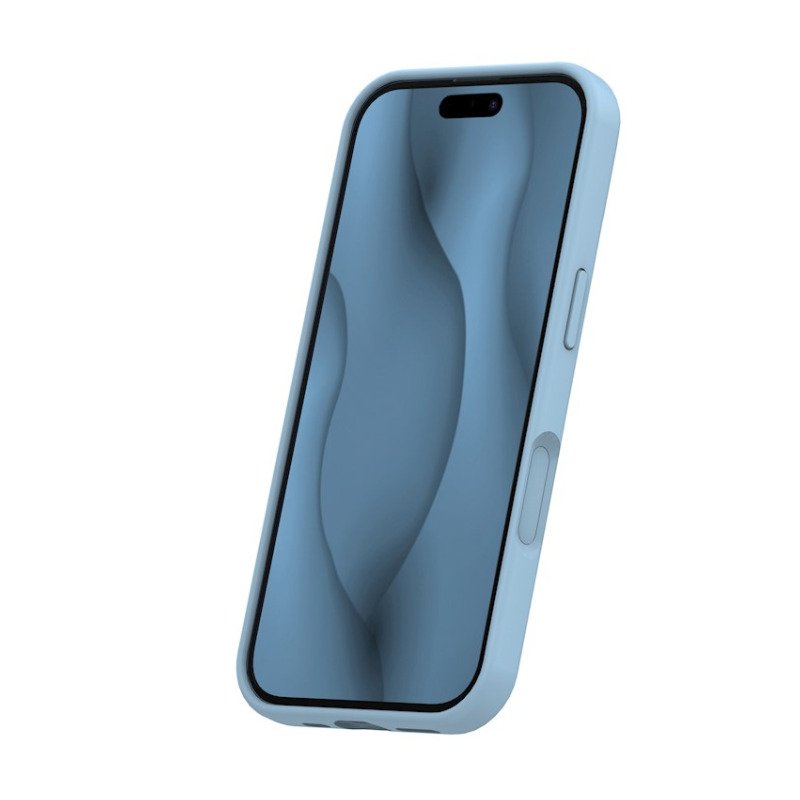Coque MagSafe silicone fine pour iPhone – du 12 au 18 Pro Max – iPhone 17 / 18 – Bleu clair