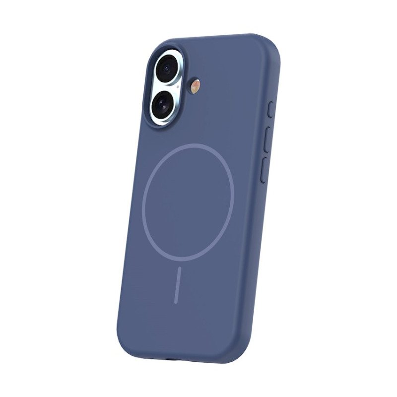 Coque MagSafe silicone fine pour iPhone – du 12 au 18 Pro Max – iPhone 17 / 18 – Bleu marine
