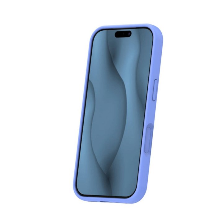 Coque MagSafe silicone fine pour iPhone – du 12 au 18 Pro Max – iPhone 17 Pro / 18 Pro – Bleu ciel