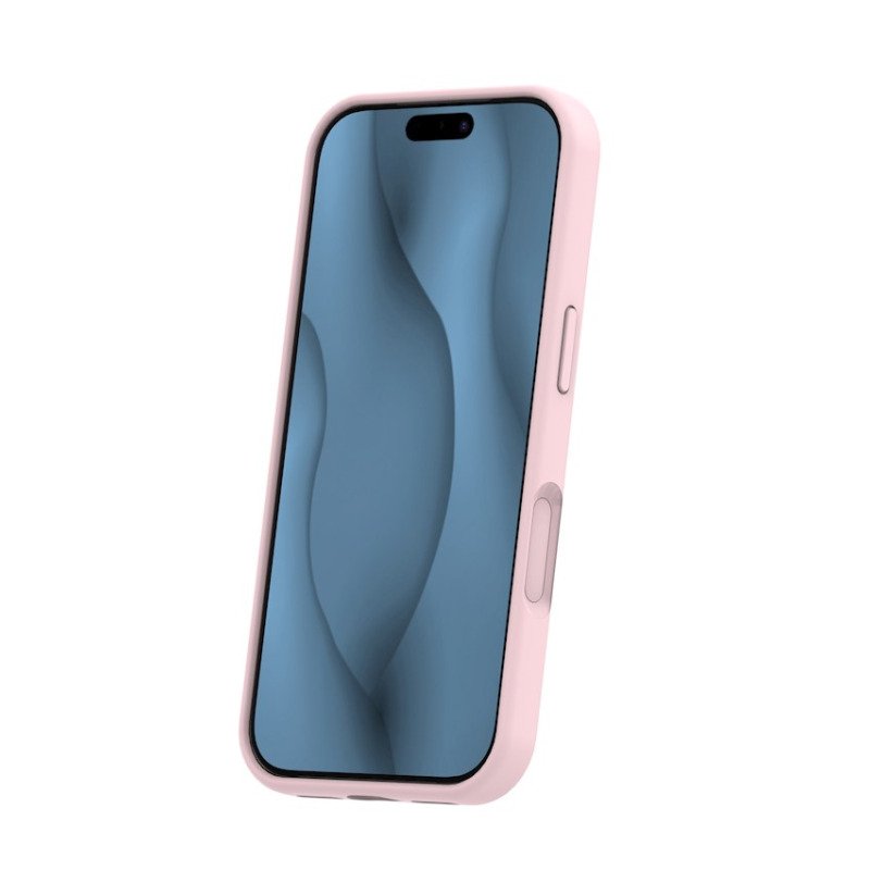 Coque MagSafe silicone fine pour iPhone – du 12 au 18 Pro Max – iPhone 17 Pro / 18 Pro – Rose pâle