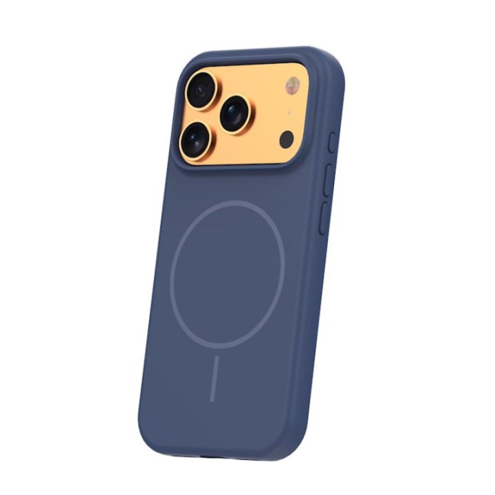 Coque MagSafe silicone fine pour iPhone – du 12 au 18 Pro Max – iPhone 17 Pro Max / 18 Pro Max – Bleu marine
