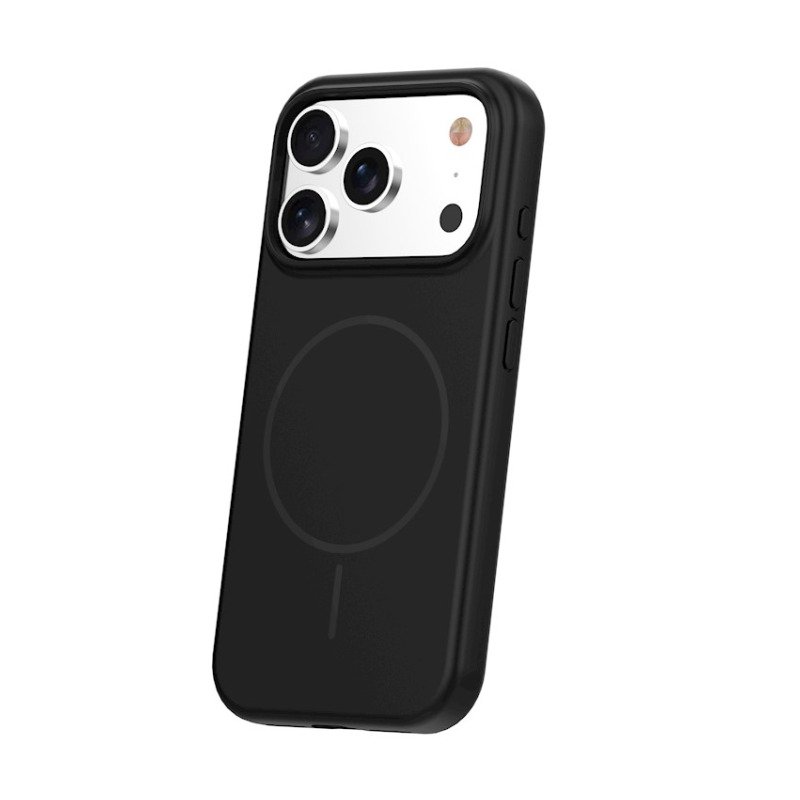 Coque MagSafe silicone fine pour iPhone – du 12 au 18 Pro Max – iPhone 17 Pro Max / 18 Pro Max – Noir