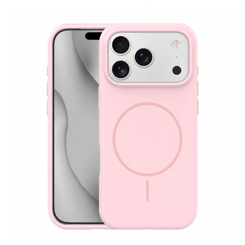 Coque MagSafe silicone fine pour iPhone – du 12 au 18 Pro Max – iPhone 17 Pro Max / 18 Pro Max – Rose pâle