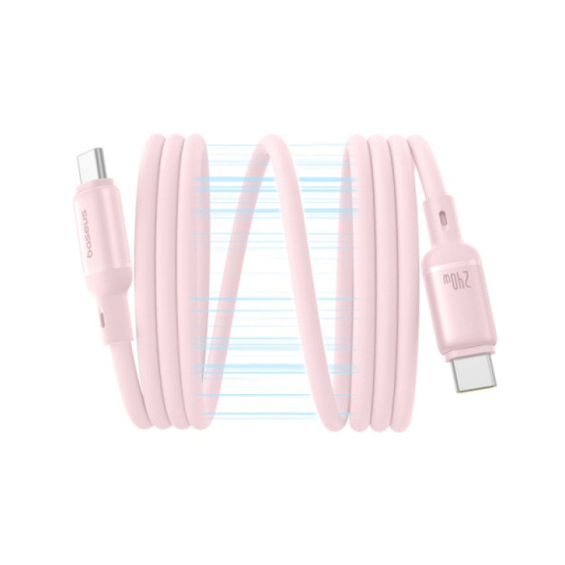 Baseus - Câble USB-C vers USB-C magnétique PicoGo 240 W - 1 m - Rose (Baby Pink)