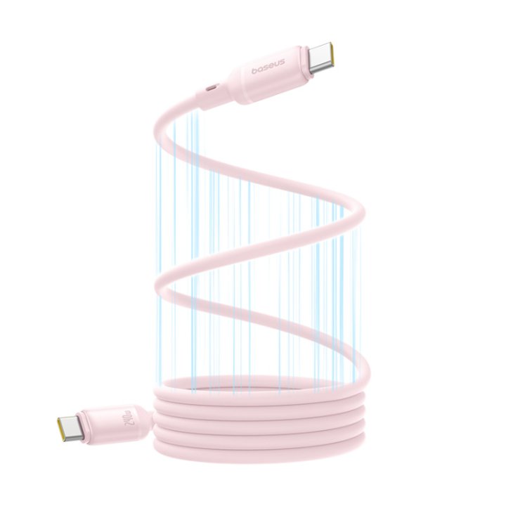 Baseus - Câble USB-C vers USB-C magnétique PicoGo 240 W - 1 m - Rose (Baby Pink)