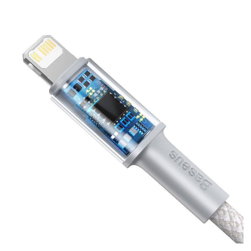 Baseus - Câble USB-C vers Lightning High Density Braided 20 W - 1 m - Blanc (CATLGD-02)