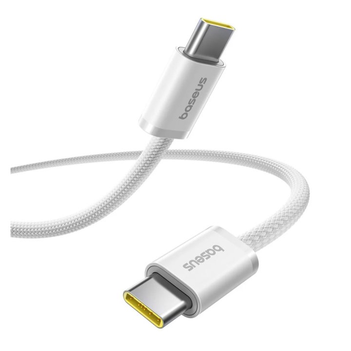 Baseus - Câble USB-C vers USB-C 100 W - Dynamic 4 Series - 1 m - Blanc Moon White