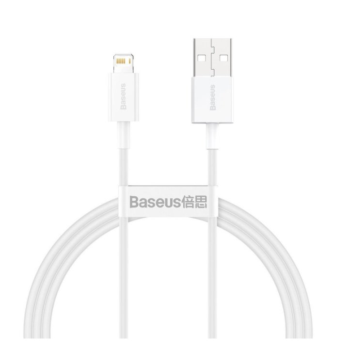 Baseus - Câble USB-A vers Lightning 2,4 A - Superior Series CALYS-B02 - 1,5 m - Blanc