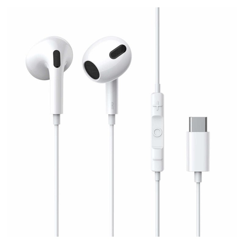 Baseus - Écouteurs intra-auriculaires filaires USB-C avec micro - Encok C17 (NGCR010002) - Blanc